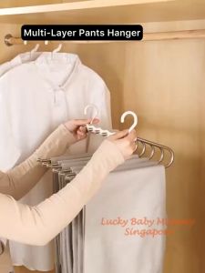 Magic Multi-Layer Pants Hanger Hanging Pants Scarf Jeans Trousers Multifunctional Folding Storage Rack