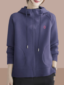 Ladies Short Zipper Jacket Spring Autumn New Loose Large Size Design Sense Sweatshirt Cardigan Long Sleeve Womens Fashion