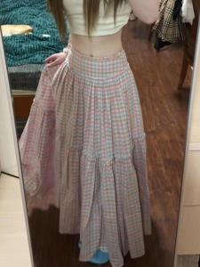 กระโปรงทรงเอลายสก็อตสีชมพู กระโปรงทรงเค้กยาวปานกลาง ทรงเอ กระโปรงสั้น กระโปรงทรงเอ กระโปรงยาวปานกลาง กระโปรงยาวปานกลาง