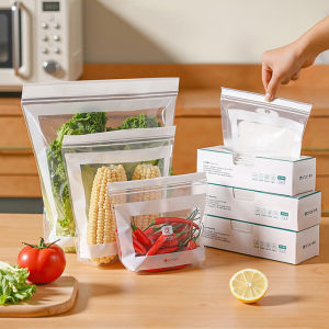 Household Food Preservation Sealed Bag Kitchen Refrigerator Freezer With Sealing Slide Lock Thickened Zipper Zipper Storage Bag