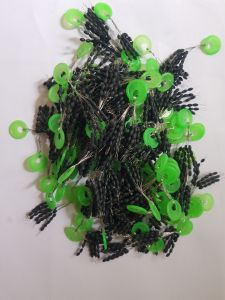 stoper/pembatas benang pancing 30 biji isi 100 pcs warna hitam tanpa kemasan