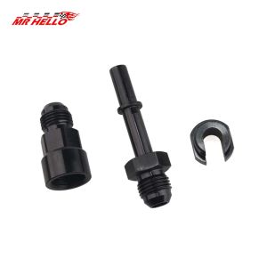Aluminum Fuel Line EFI Adapter Fitting 6AN AN6 AN-6 Male to 3/8"/5/16" Quick Disconnect Push Hardline
