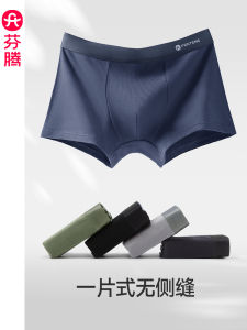 Finteng กางเกงชั้นในผ้าฝ้ายสไตล์นักมวยเอวกลางสําหรับผู้ชายต้านเชื้อแบคทีเรียระบายอากาศได้สบายพอดีกางเกงขาสั้นกีฬาขนาดใหญ่