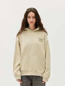 Blackofexit Oversized Hoodie Suede Embroidery Womens Fashion Casual Spring Autumn Loose Fit Hooded Sweatshirt Street Style