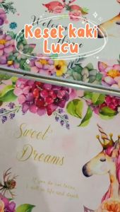 Keset Anti-Slip & Serap Air Motif Hewan Aesthetic Ukuran 40x60cm