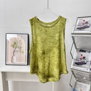 Internet Hot Sports Vest Loose Summer Best Selling Quick-Drying Tie-Dyed Mesh Workout Blouse Outwear Female T2024 New Arrival