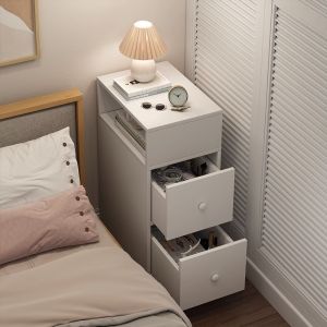 GUANGMANZHI | Sleek Narrow Bedside Storage Cabinet