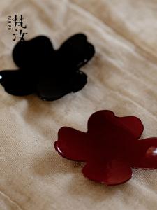 Handmade Ceramic Tea Mat Wabi-Sabi Style Chinese Traditional Gongfu Tea Set Coaster Flower Design High Aesthetic Value