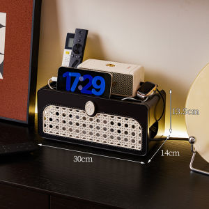 ชั้นวางเครื่องกำเนิดไฟฟ้าแบบย้อนยุคสำหรับตั้งบนโต๊ะ ไม่ต้องเจาะรู กล่องเก็บสาย Wi-Fi ชั้นวางเครื่องรับสัญญาณโทรทัศน์แบบย้อนยุค