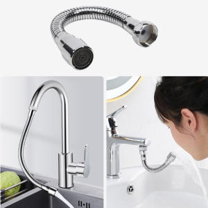 Stainless Steel 360° Universal Faucet Extender Anti-Splash Head Nozzle Aerator Bendable Sink Extension Hose Kitchen Accessories