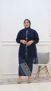 Set kebaya tunik jumbo / Tunik brukat jumbo / Stelan kebaya tunik / Kebaya tunik brokat payet jumbo / tunik jumbo LD 140 cm