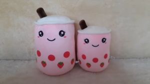 DREAMTOYS96 Boneka Bantal Boba Milk Tea Giant 17 - 50 cm Anggur Jeruk Nanas Strawberry