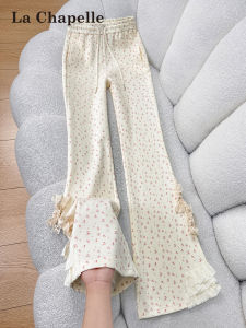 La Chapelle | Lace and Floral Design Bell-bottom Pants