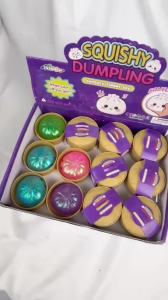 Schylling | Simulation Dumpling Squishy with Steamer Basket Multi-color Small Dumpling Stress Relief Toy Fast Rebound Venting Toy Gift