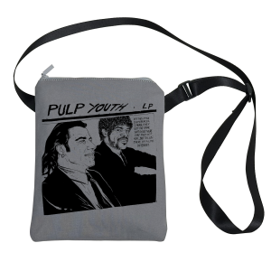 Pulp Fiction Movie Low Culture Novelty Mini Crossbody Shoulder Bag Speed Youth Drawing Style Canvas Fashion Bag Nylon Lining
