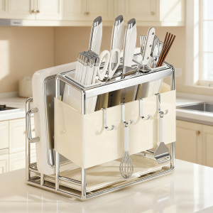 ตู้ใส่ลูกปืนเหล็กไนไตรล์ในครัว อุปกรณ์ทำอาหาร อุปกรณ์จัดระเบียบ ชั้นวางของในครัว ชั้นวางของแบบอเนกประสงค์