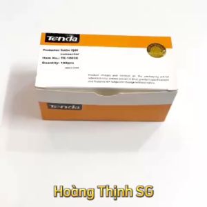 1 Hộp 100 Cái Hạt đầu mạng RJ45 Tenda TD1013C chính hãng - Dùng bấm đầu cho dây mạng cat5 cat5E Cat6 Cat6E