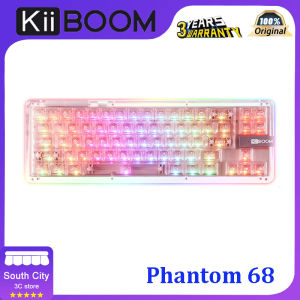 KiiBOOM Phantom 68 Transparent mechanical keyboard three mode wireless Bluetooth customization