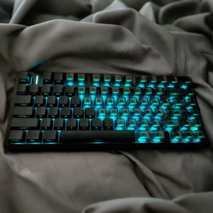 Wooting60+ Black Mist through Side-Engraved Transparent Keycaps Magnetic Axis OEM Keyboard Customization Full Change Ez63 Ace68