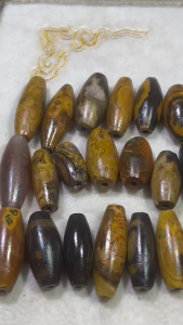 6pcs/lot Crystal Cave Inner Mongolian Dzi Bead Raw Stone Unprocessed Texture Worlds Most Powerful Weathering wholesale 20-40mm