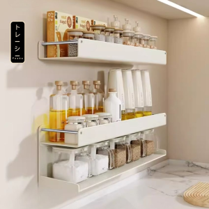 Kệ đựng gia vị treo tường thép carbon chống gỉ giá đựng gia vị nhiều kích cỡ dán tường siêu chắc