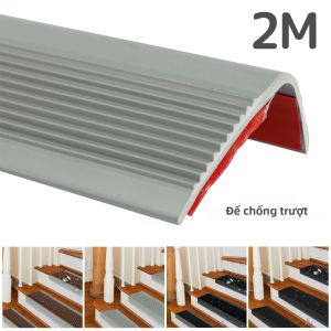 1 Cuộn 2m Bảo Vệ Cạnh Cầu Thang Bằng Nhựa PVC Mềm Chống Trượt Hình Chữ L Tự Dính Viền Bậc Thang Phụ Kiện Nội Thất