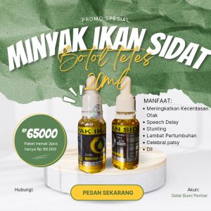 Minyak ikan sidat isi 2 botol vitamin otak anak