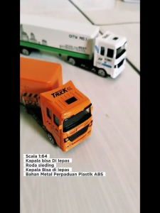 MAINAN ANAK MINIATUR DAICAST TRUK CONTENER SCALA 1:64  METAL ALLOY