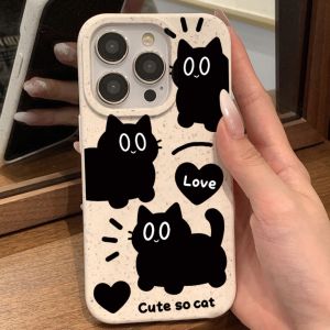 🎉🎉🎉 รูปแบบแมวน่ารัก 🐱 เข้ากันได้กับ iPhone 15 11/12/13/14 Pro Max 6 7 8 Plus XR X X S MAX 🎊 TPU Soft Case SE 2 3 กรณีโทรศัพท์กันกระแทกแบบง่าย ✨