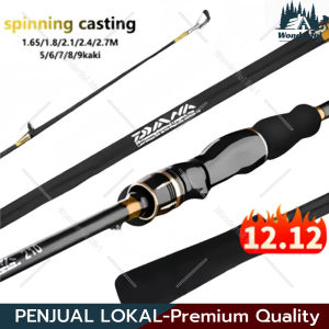 Carbon Spinning Rod Casting Rod Ultralight Fishing Rod Combo SET Joran Pancing BaitCasting Mancing SET Ultra Light M Carbon Fiber Untuk Air Tawar Laut