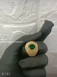 Nhẫn Mỹ Nam Mạ Vàng 18k Đính Đá Màu Xanh N05