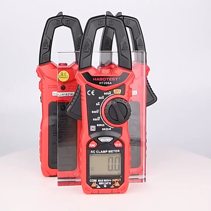 HT206D/HT208D Digital Clamp Meter Multimeter AC DC Voltage Current True