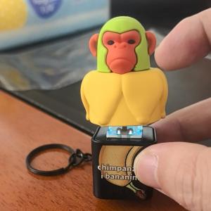 2025 New Tralalero Tralala Tungtungtung Wooden Stick Man Button Keychain Creative Decompression Sound Backpack Pendant