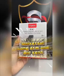 CLiPtec MCH580 Universal Long Arm 360° Rotation Car Holder | Dashboard & Windshield Mount | Fits 4.0–6.7" Phones