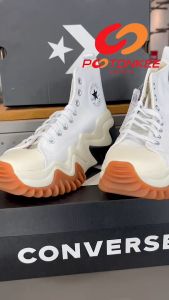 100% หุ้มข้อ Converse Run Star Motion Canvas Platform Hi ผ้าใบคอนเวิร์ส