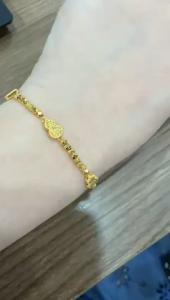Poh Heng Jewellery 22K Glimmering Gourd Bracelet in Yellow Gold [Price By Weight]
