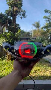 Lampu depan Vega R new biled billed Matrix RGB ganti warna suka suka