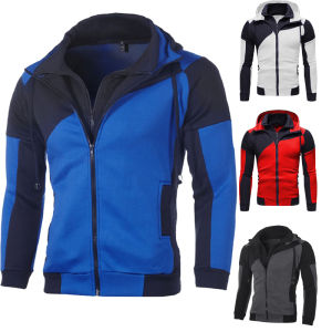 Mens Winter Warm Coat Running GYM Casual Zip Up Hooded Sweatshirt Fleece Workout Skiing Sportwear Hoodie Jacket Athletic