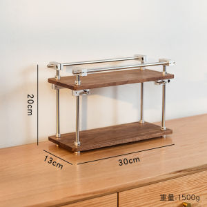 ชั้นวางของแบบตั้ง ชั้นวางของโลหะสไตล์อุตสาหกรรม ชั้นวางของสำหรับแก้วกาแฟ ชั้นวางของแบบเรียบหรูสไตล์ย้อนยุค