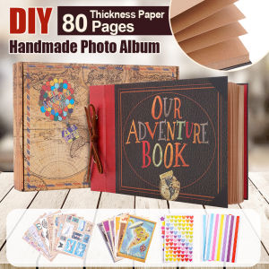 other | 80Pages DIY Handmade Photo Album Scrapbook Our Adventure Book Retro Kraft Album Wedding  Anniversary Memory Mothers Day Gift