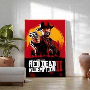 Bandai | Red Dead Redemption 2 Trò Chơi Dán Tường Giấy Chống Thấm Nước Poster Phong Cách Hiện Đại Quán Cà Phê Thanh Trang Trí In Chất Lượng Cao