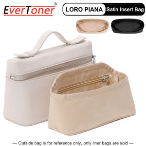 EverToner Satin Insert Bag for Loro Piana Extra Pocket L19 27 Inner Bag Storage Lining Cosmetic Storage Bag