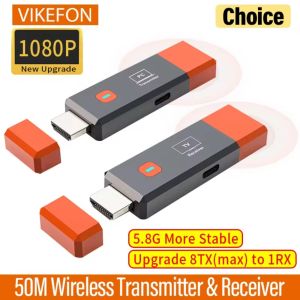 50M 5G 1080P HDMI-Compatible Wireless Audio Video Transmitter Receiver Extender 8 TX to 1 RXs PS4 Camera Laptop PC to TV Monitor