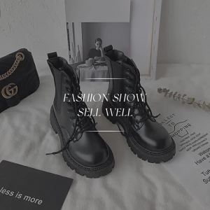 JIFANPAUL | British Style Thick Sole Short Boots Women