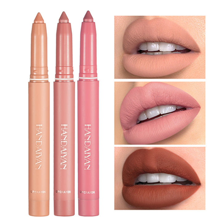 Smooth Lip Liner Matte Lip Crayon Matte Lipstick Lip Gloss Matte Lipliner Long-lasting Non-stick Cups Lip Pencil-🌹Tamia