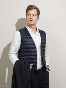 New New Arrival Collarless down Feather Liner Vest Man Fall and Winter Lightweight down Jacket Plus Size Wear Waistcoat Vest Waistcoat