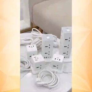 Ổ Cắm Điện Hình Tháp Đa Năng DELI Tích Hợp Ổ USB Và Type C Thiết Kế Cầu Chì Tự Ngắt Khi Quá Tải Chống Cháy Chống Giật