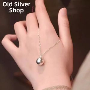 WU YUE JEWELRY | 999 Pure Silver Glowing Simple and Versatile INS Style Necklace