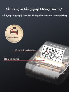 DTPrinter | Bluetooth Portable Thermal Label Printer with Silver Label and QR Code Smart Labeling