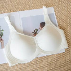 Seamless Thin Womens Bra Jelly Strip Soft Support Prevents Side Breast Prevention Non Slip Summer Thin Cup Gathered Breast